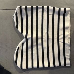 H&M Black and White Striped Tube Top